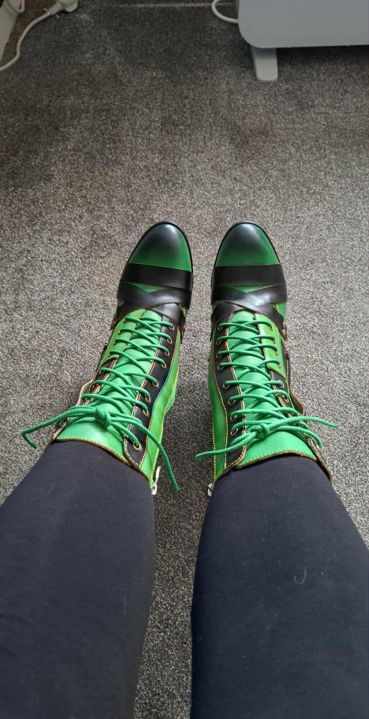 Customer photo review of Vintage Comfortable Genuine Leather Boots