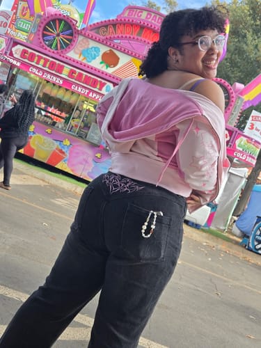 Customer photo review of Tramp Stamp Jeans