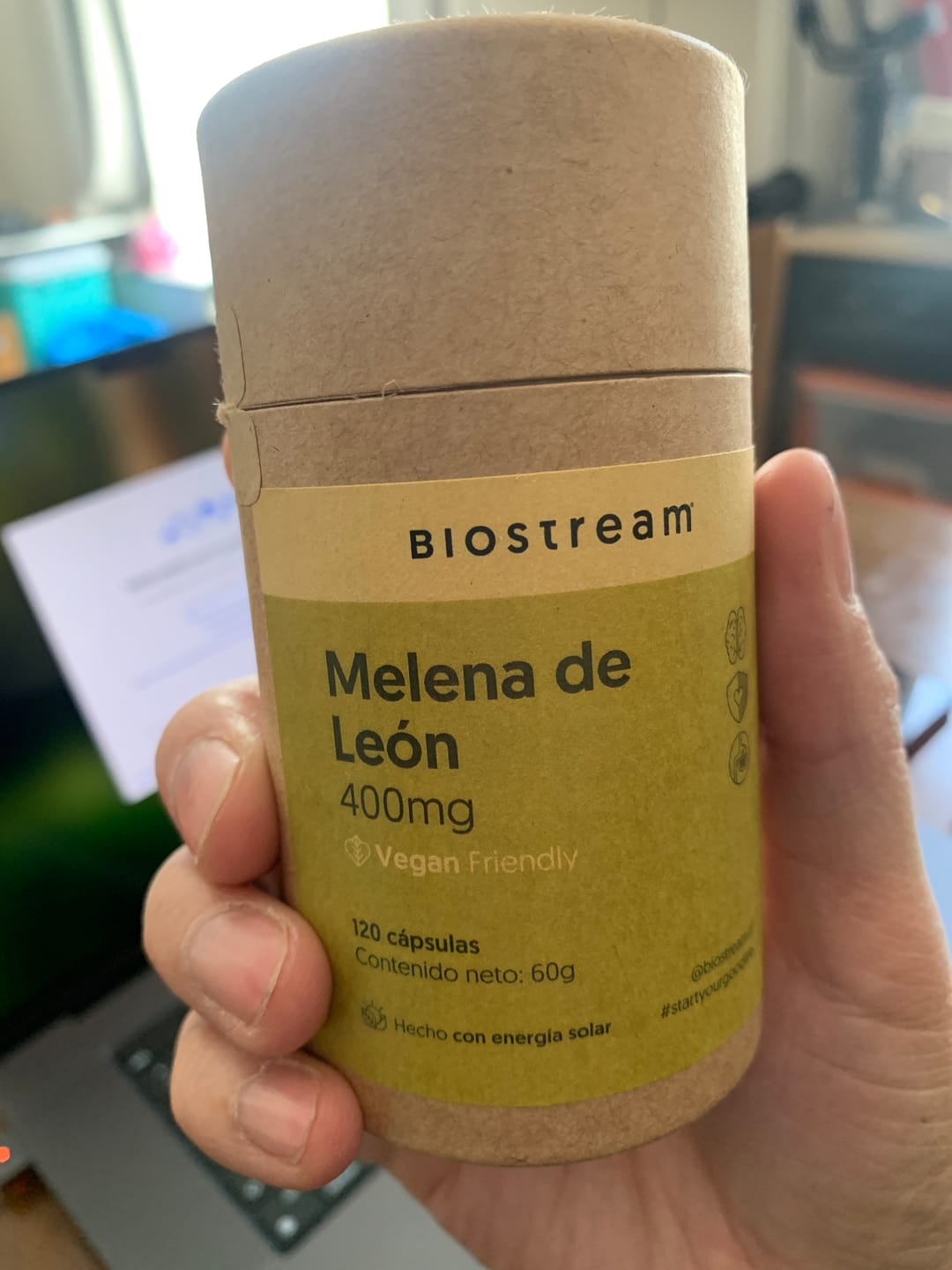 Customer photo review of Hongo Melena de León 400mg 120 Cápsulas Vegano