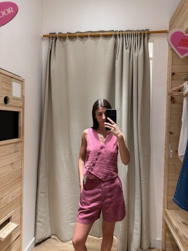 Customer photo review of Vest Cruzado Pink