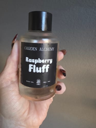 Customer photo review of RASPBERRY FLUFF PERFUME BODY OIL