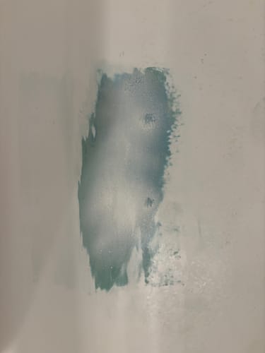 Customer photo review of Floor Crack Repair - Tub and Shower Repair Kit