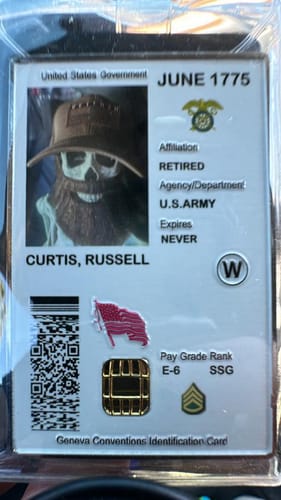 Customer photo review of Custom CAC-Style Coin with Branch Logo – Military Gift for Veterans