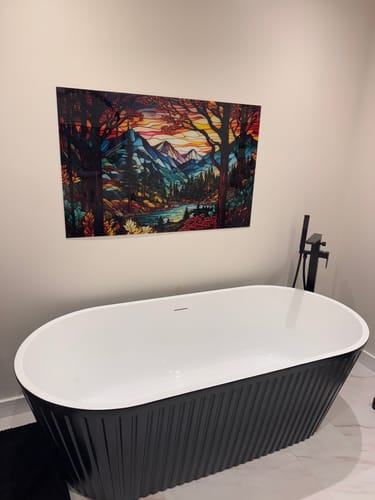 Customer photo review of Stained Nature - Glass Splashback