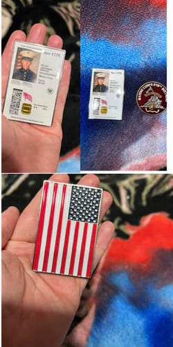 Customer photo review of Custom CAC-Style Coin with Branch Logo – Military Gift for Veterans