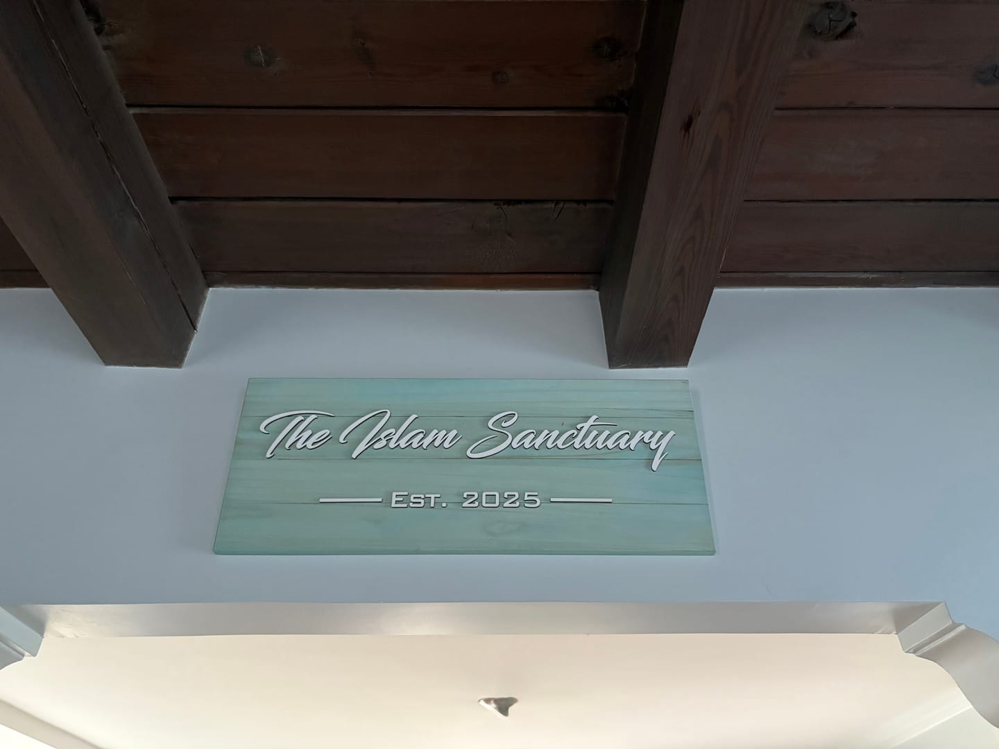 Customer photo review of Custom Wooden Sign