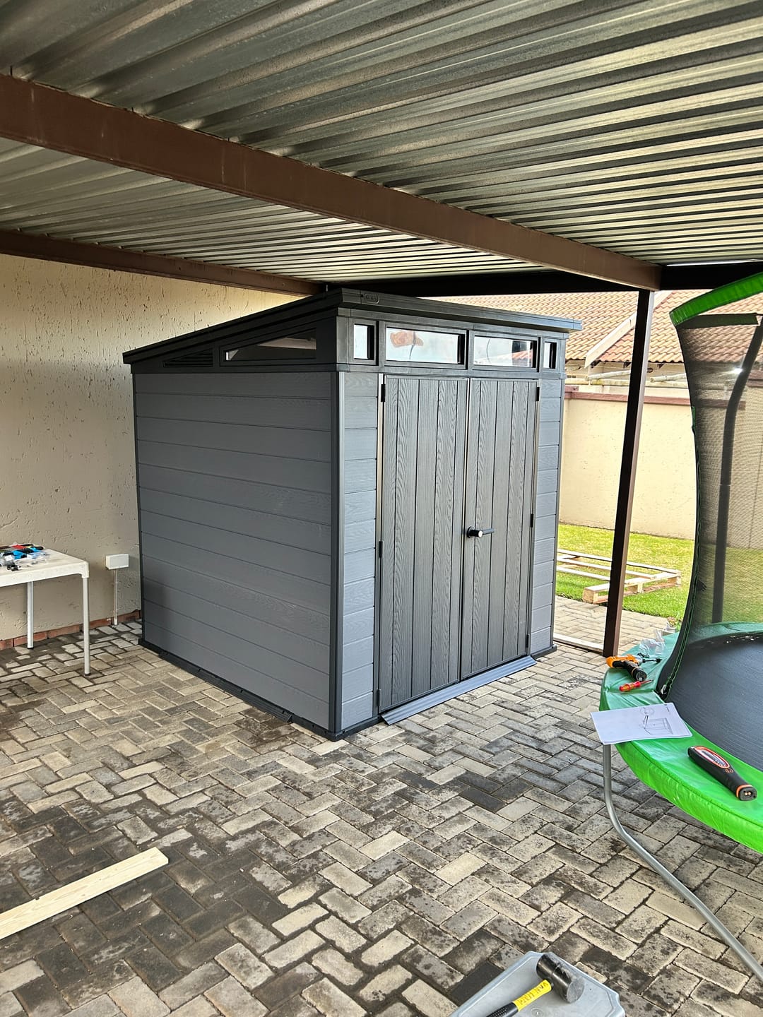 Customer photo review of Cortina 7x7ft Shed