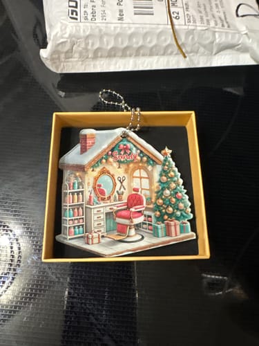 Customer photo review of Personalized Hair Salon Christmas Ornament - Hairdresser Ornament Decor | Exclusive Winter Hairdressing Fairy Tale For Hairdressers & Stylists
