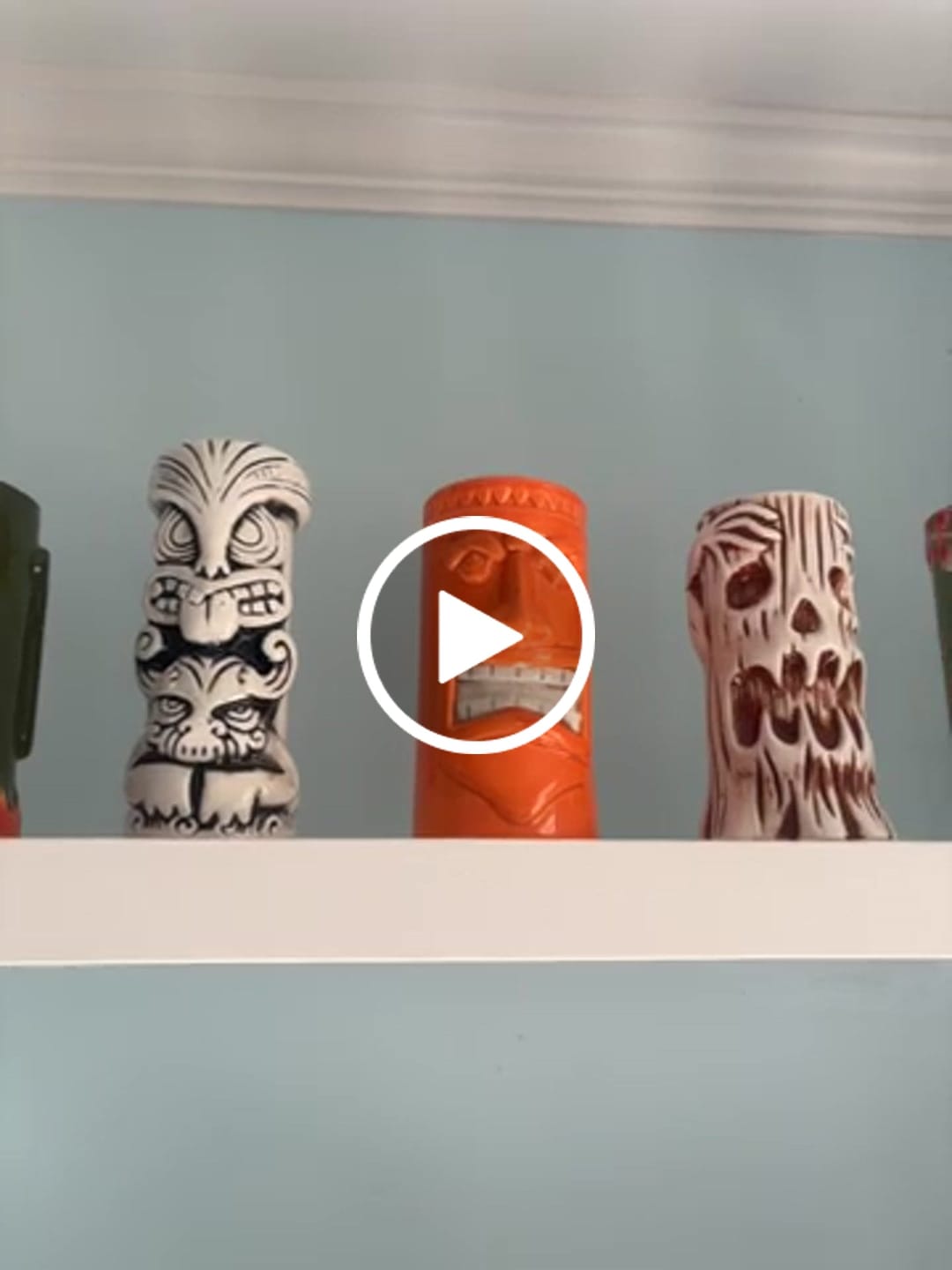 Customer video review of Ceramic Tiki Mugs, Set of 8 - 18-23.5oz - Perfect for Exotic Cocktails, Iced Tea, Soda, Mai Tai, Long Island