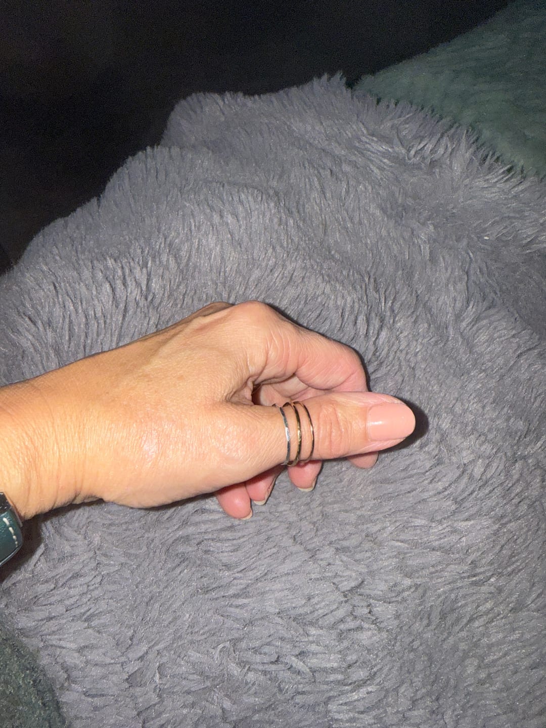 Customer photo review of 14K Gold Ring Hammered Finish