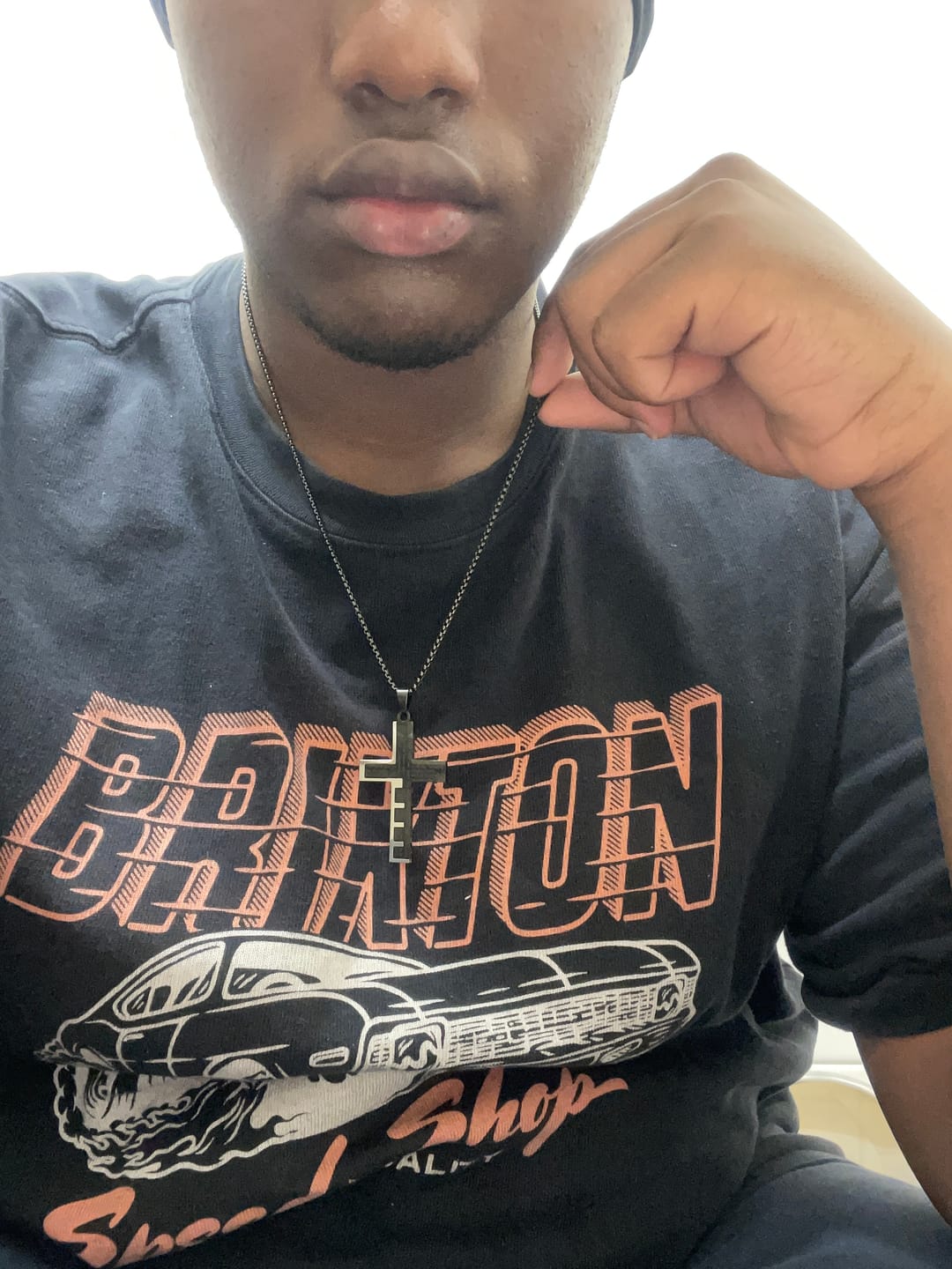 Customer photo review of FREE Today: Modern Tri-Color Lord's Prayer Cross Necklace: A Timeless Symbol of Holy