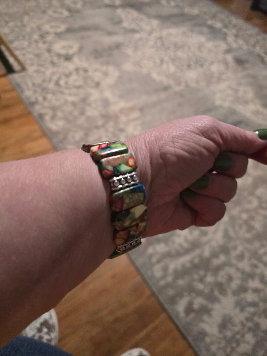 Customer photo review of Chic Flower Samsung Galaxy Stretch Watch Strap