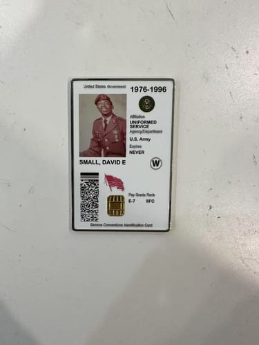 Customer photo review of Custom CAC-Style Coin with Branch Logo – Military Gift for Veterans