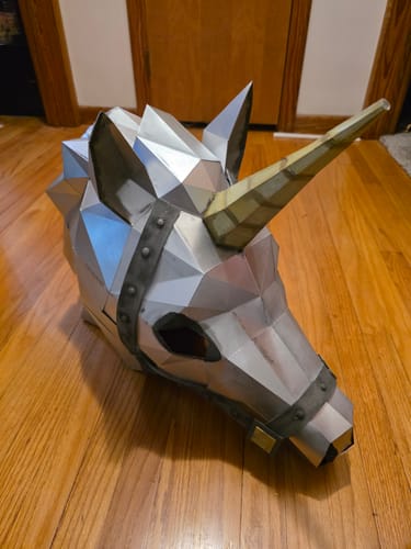 Customer photo review of Unicorn Head Mask