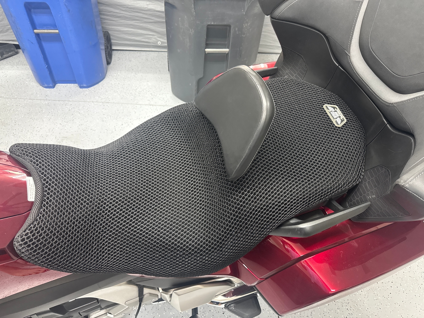 Wind Rider mesh seat cover on a Honda Goldwing GL1800