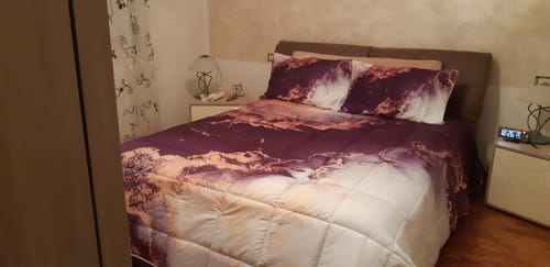 Customer photo review of Piumone, Trapunta Matrimoniale, Singola, Piazza e Mezza, Marble 01 Viola