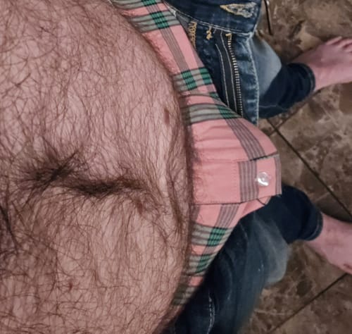 Customer photo review of 3 Pack Men’s Plaid Cotton Trunks with Button Fly