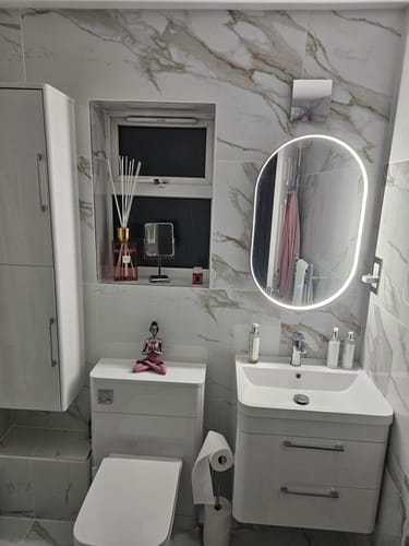 Customer photo review of Nuie Columba Inset Frame Led Mirror 800 x 500mm - Chrome