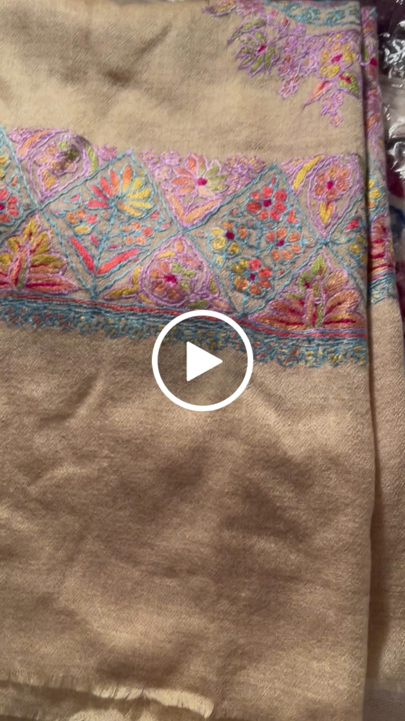 Customer video review of Lavender Mist Rumal — Sozni Hand Embroidered