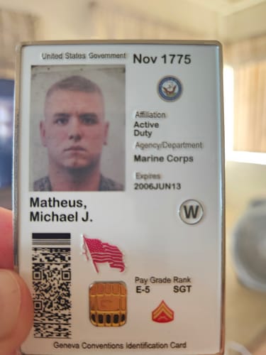 Customer photo review of Premium Custom CAC Military Coin – Personalized with Logo & Rank