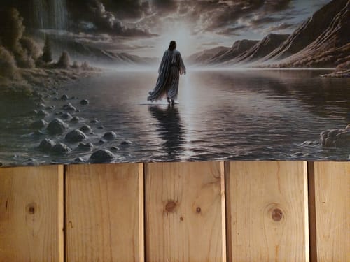 Customer photo review of Walking on Water - Faith Wall Art II