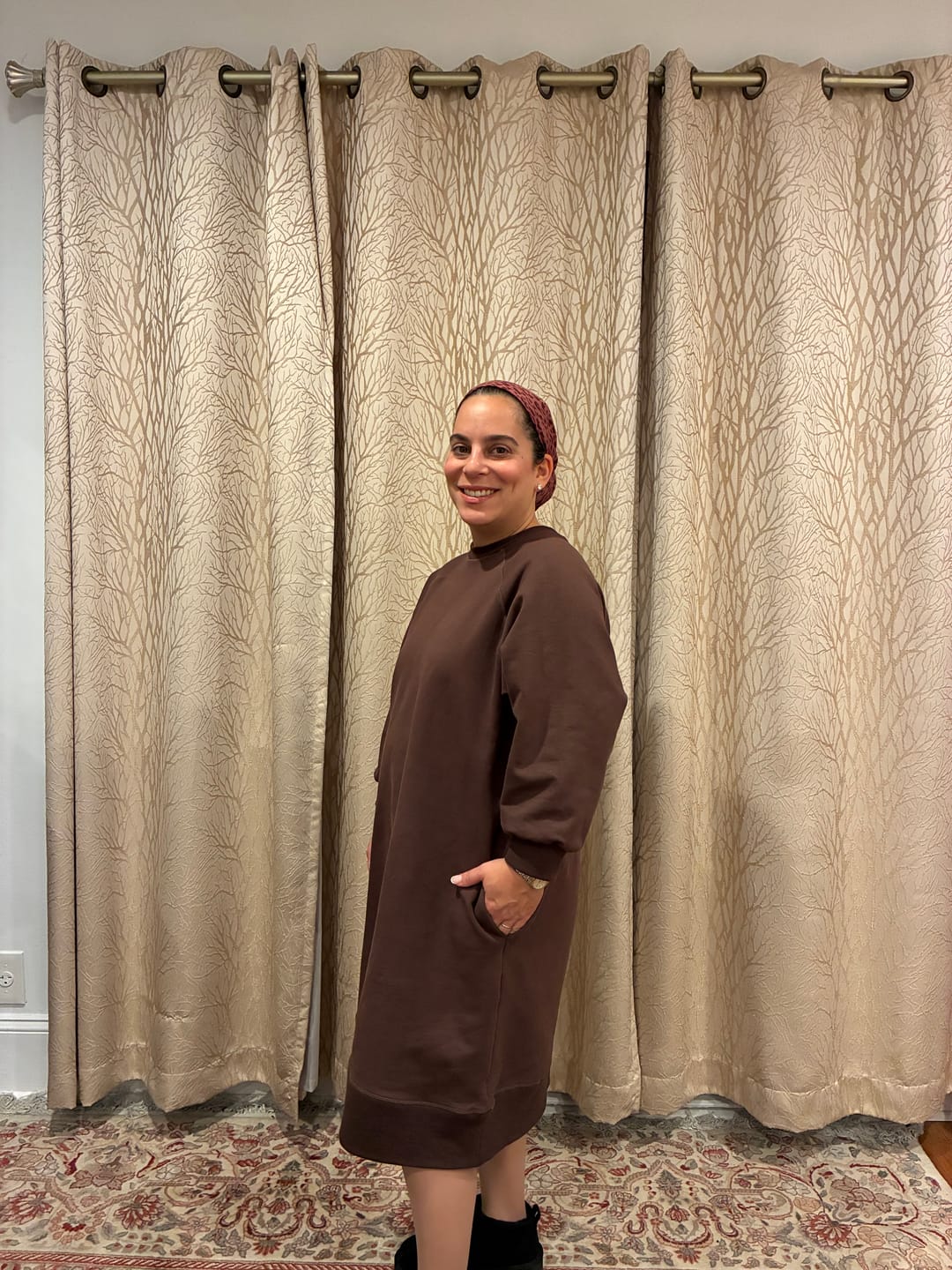Customer photo review of OVERSIZED SWEATSHIRT DRESS