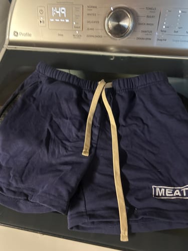 Customer photo review of SQUATTING SHORTS – COTTON / NAVY BLUE