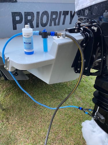 Customer photo review of Salty Hull Inline Engine Flush Unit – Protect Your Motor from Salt Damage