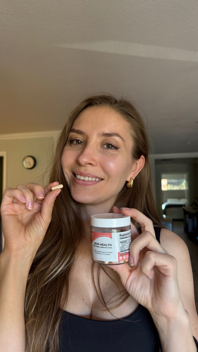 Customer photo review of SKIN HEALTH  with Milk Thistle + Hyaluronic Acid
