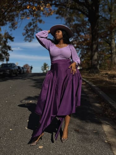 Style P. review of Ife Skirt Set | Purple image 1 out of 3