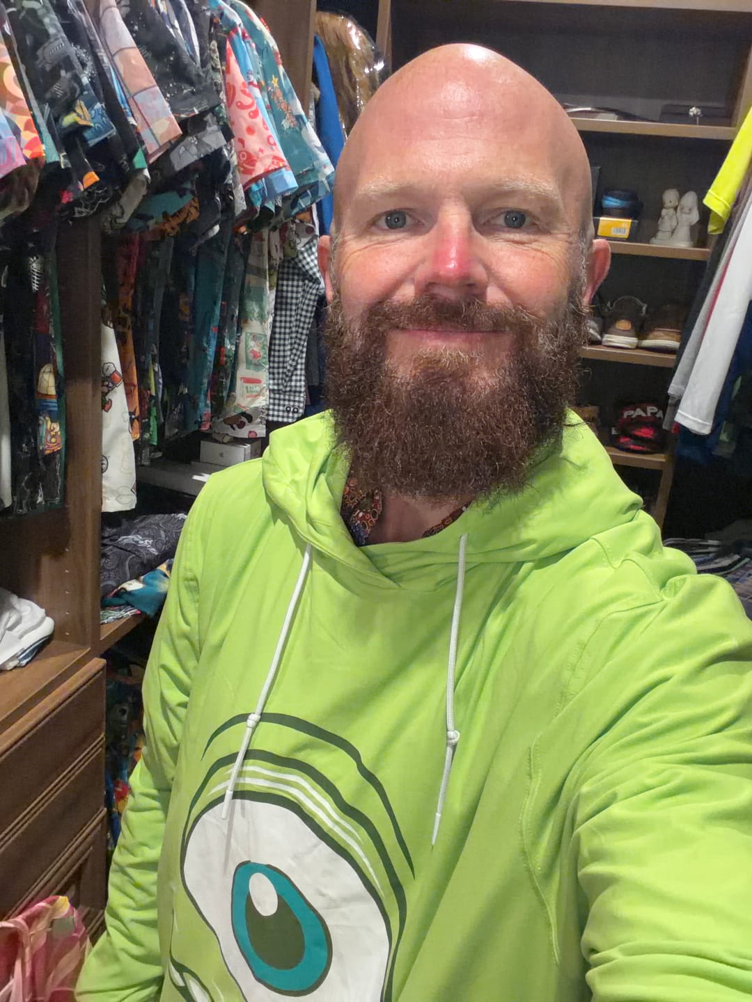 Customer photo review of Disney and Pixar Monsters, Inc. "Mike" – Performance Hoodie