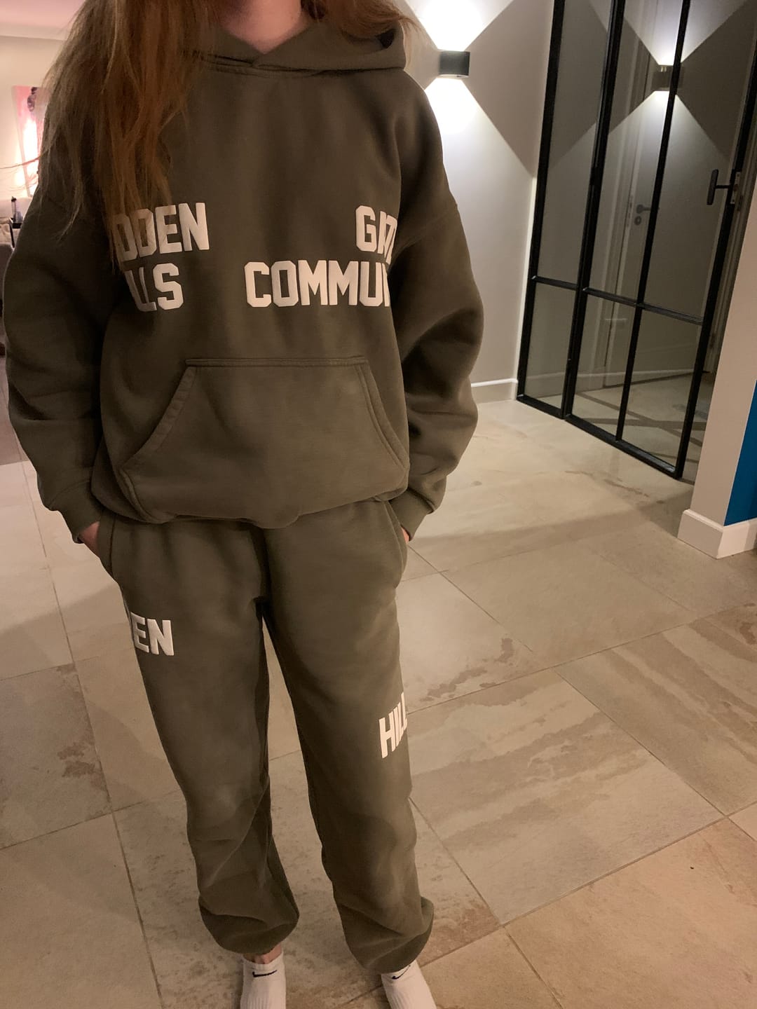 Customer photo review of GATED COMMUNITY HOODIE SAGE