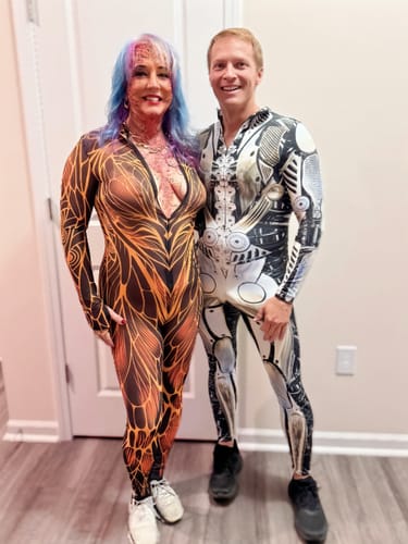 Customer photo review of Burn Notice Mesh Costume