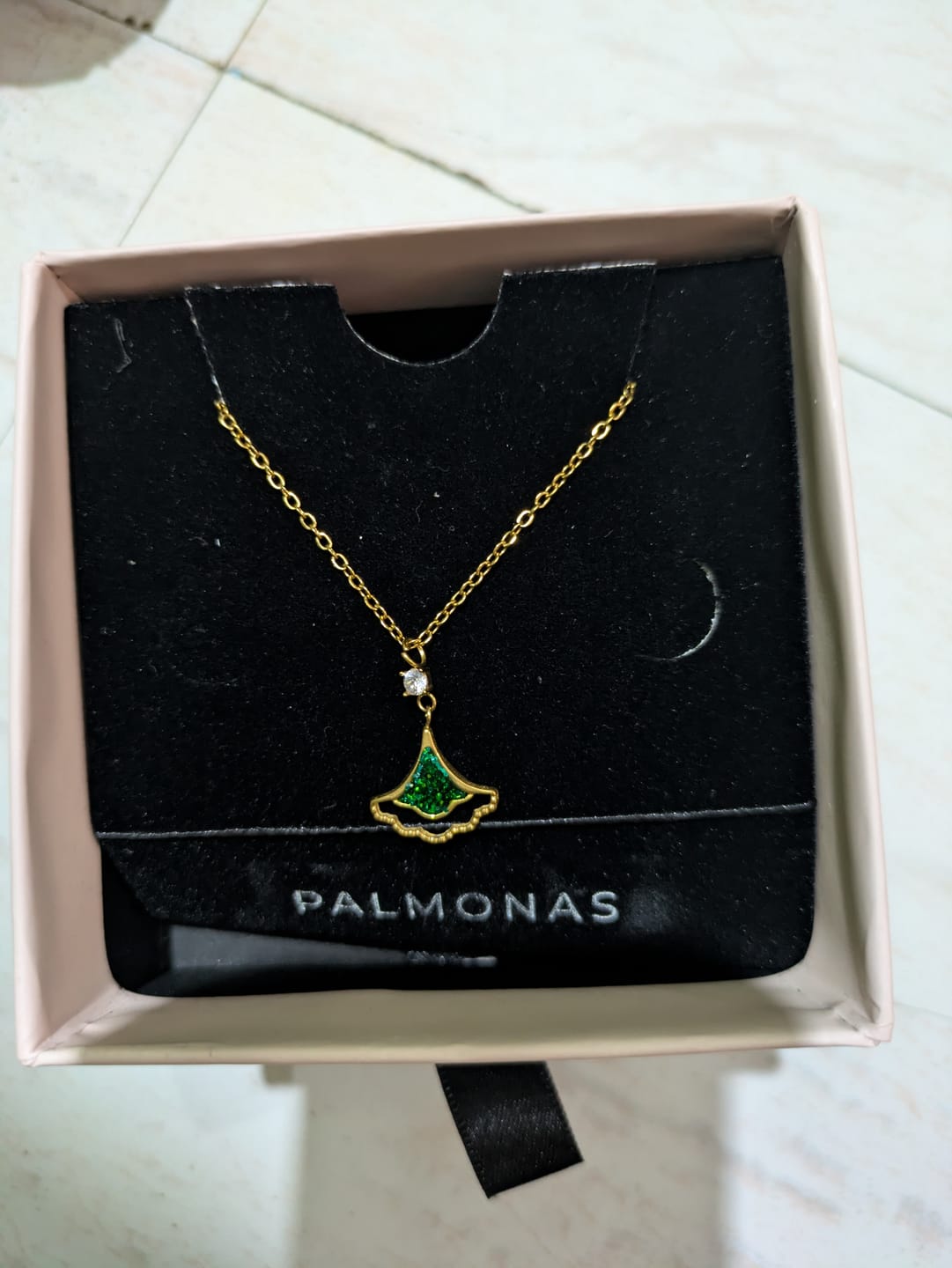 Customer photo review of Ginkgo Leaf Pendant