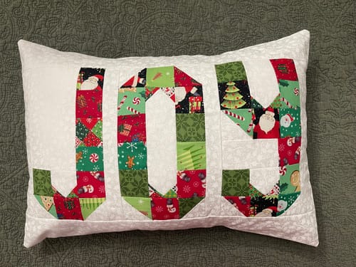 Customer photo review of Joyful Pillow PDF Pattern