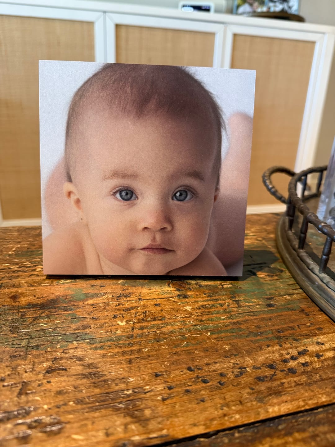 Customer photo review of Birch Vintage Matte Square Wood Print