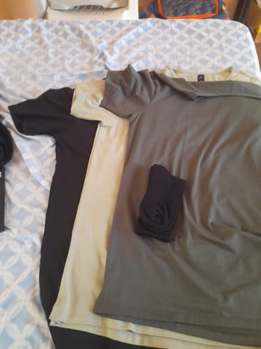 Customer photo review of Ultra Soft Relax Tee - Olive Green