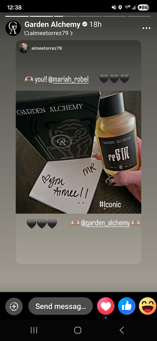 Customer photo review of reSIN body oil