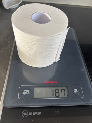 Customer photo review of 100% Bamboo Unwrapped Toilet Paper | 3-Ply