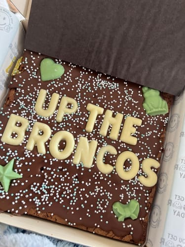 Customer photo review of Pistachio brownie