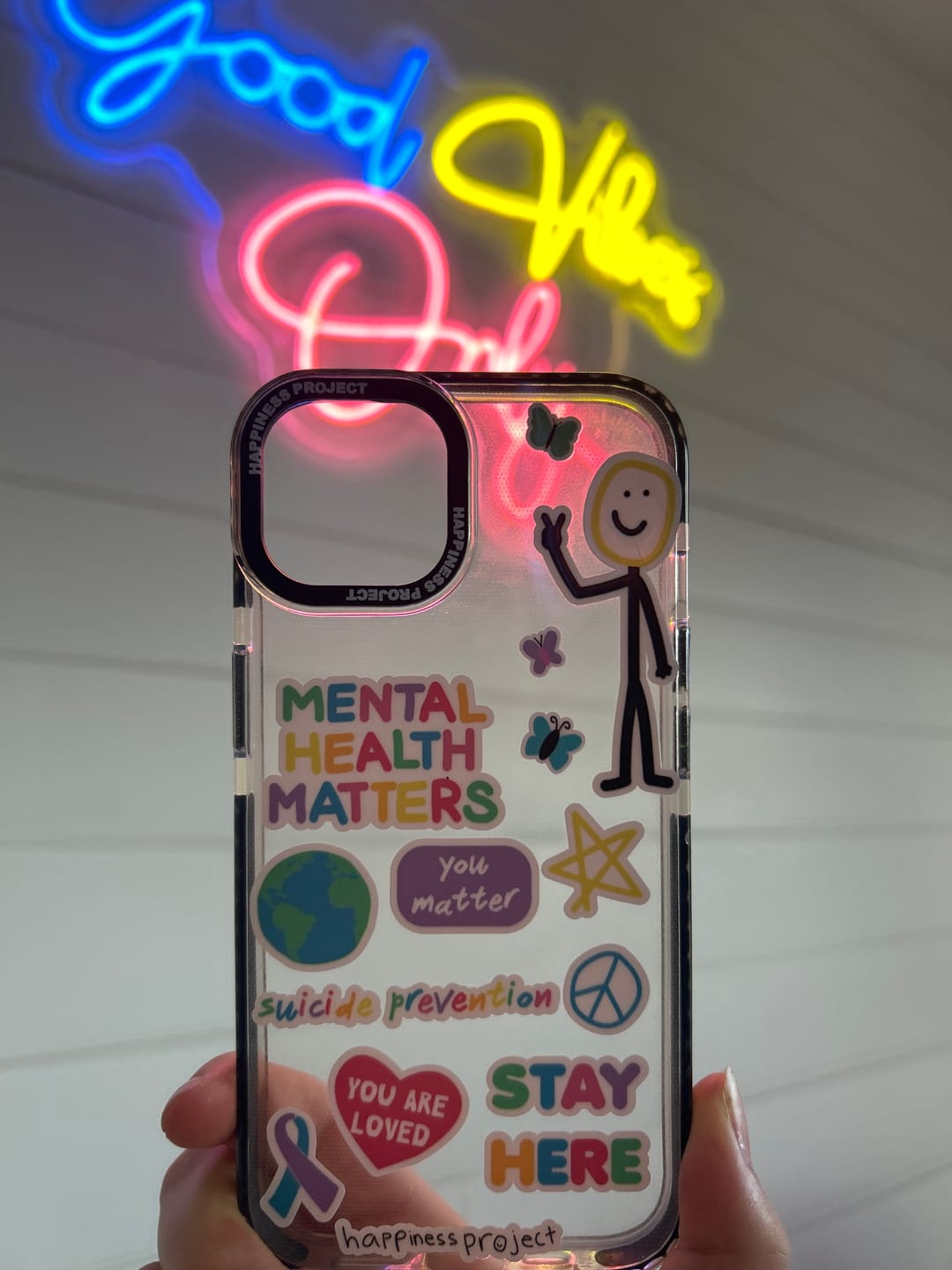 Customer photo review of Happiness Phone Case