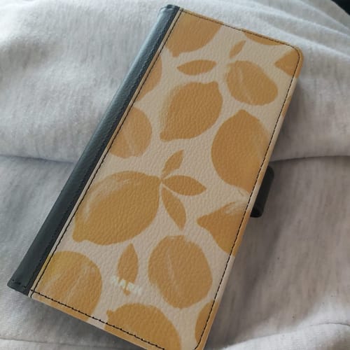 Customer photo review of Samsung Galaxy A70 Wallet Case - Lemon Grove
