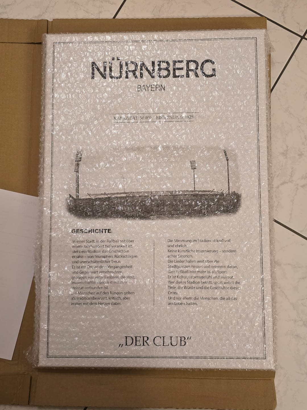 Customer photo review of Nürnberg Stadion Leinwand