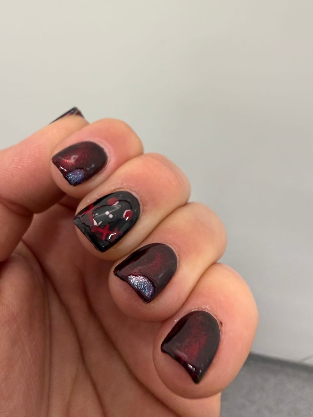 Customer photo review of Semilac 592 Jelly Cherry UV Gel Polish