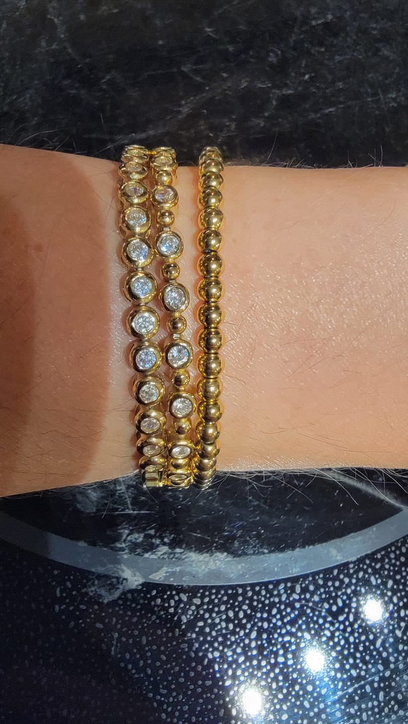 Customer photo review of Classic Bezel Tennis Bracelet