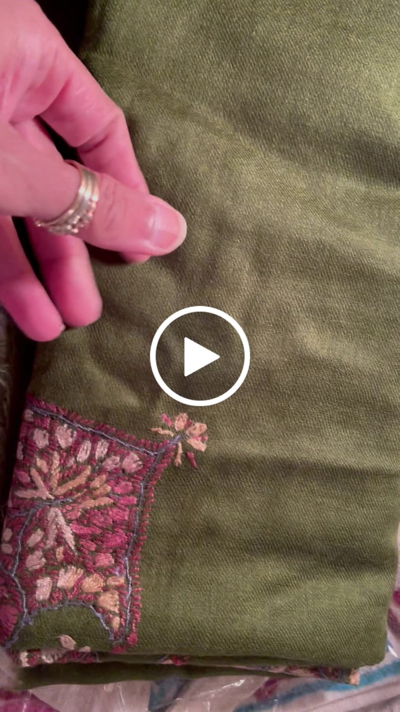 Customer video review of Olive Rose Rumal — Sozni Hand Embroidered