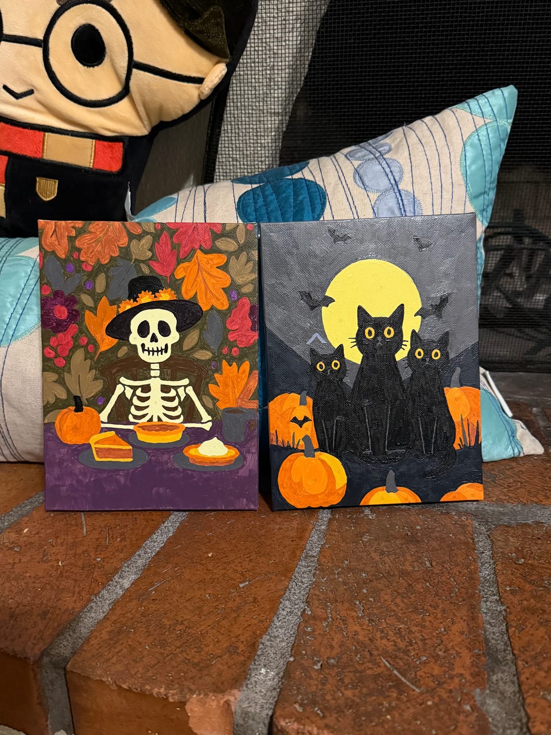 Customer photo review of 6 Mini Paintings - Spooky Autumn Set