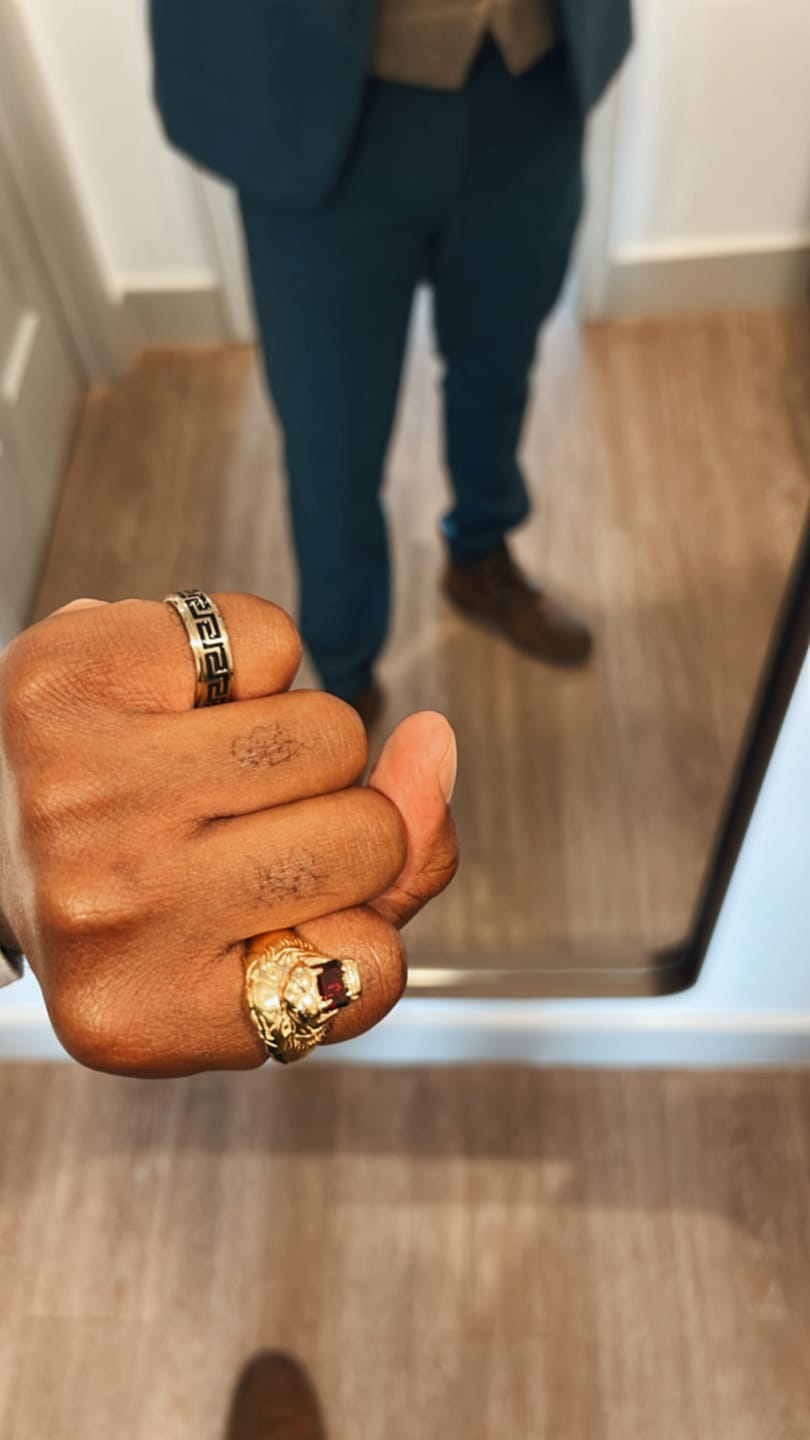 Customer photo review of 6mm Greek Key Band
