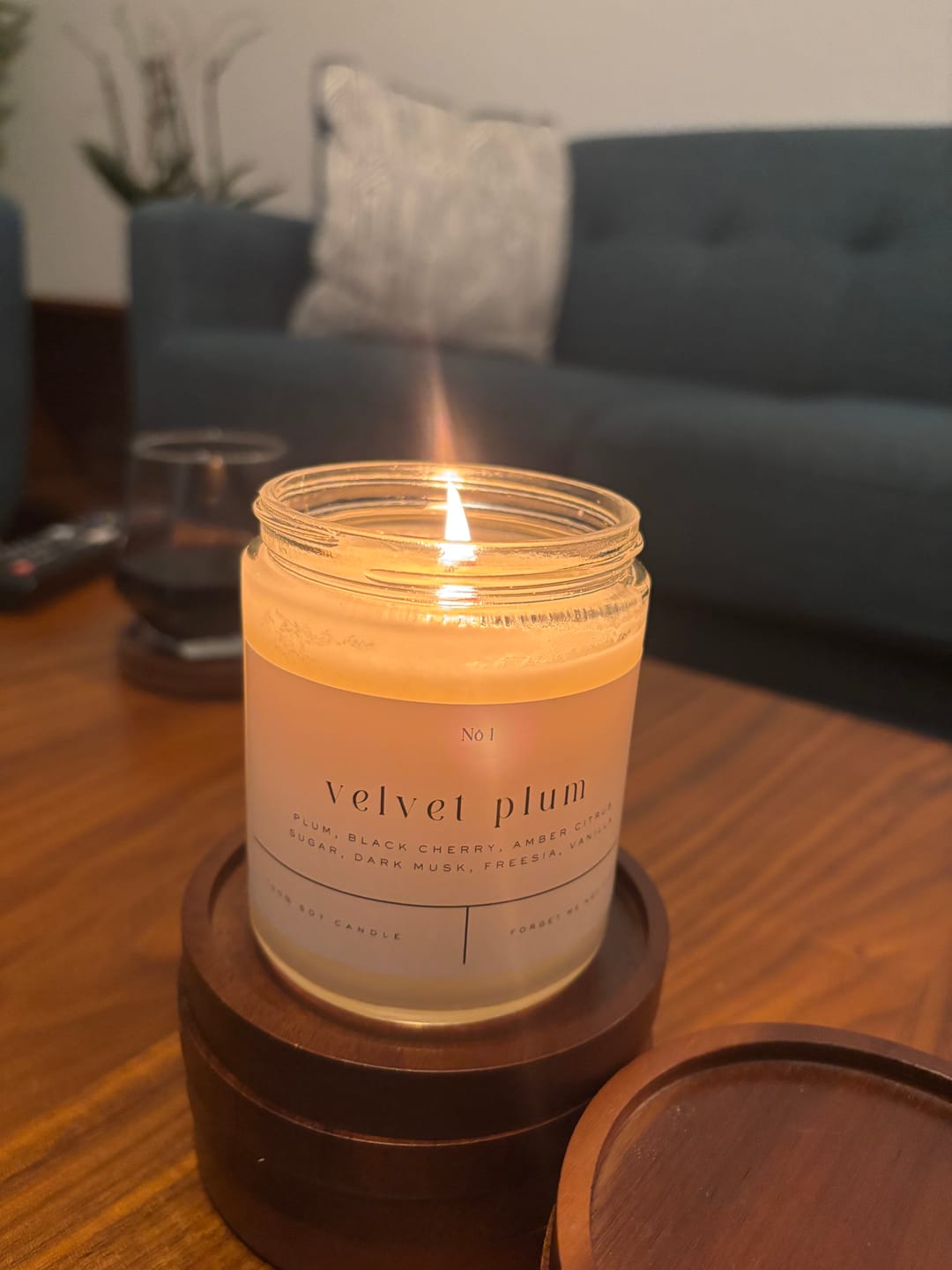 Customer photo review of White Tea + Ginger 9 oz Glass Candle