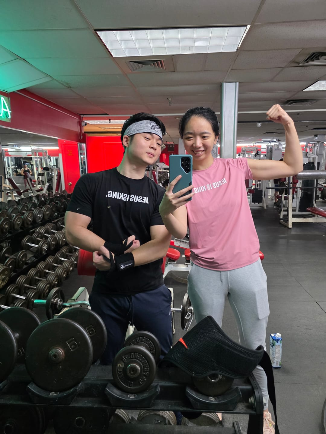 Customer photo review of Women's Jesus Is King Performance Tee